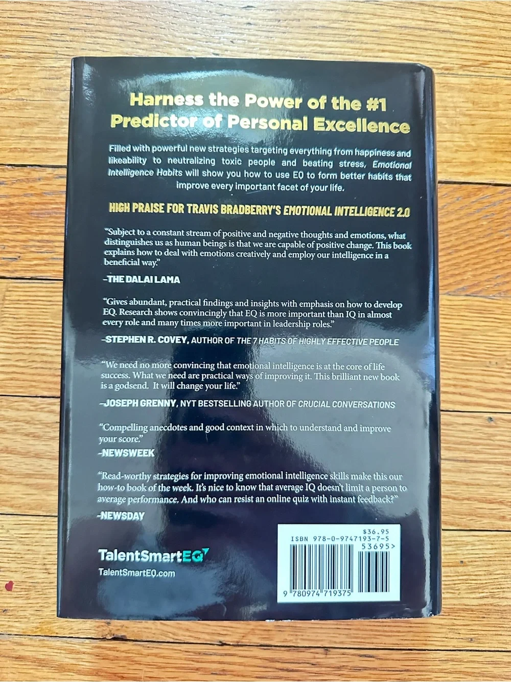 Emotional Intelligence Habits Travis Bradberry Hardcover UNUSED EQ Test Code